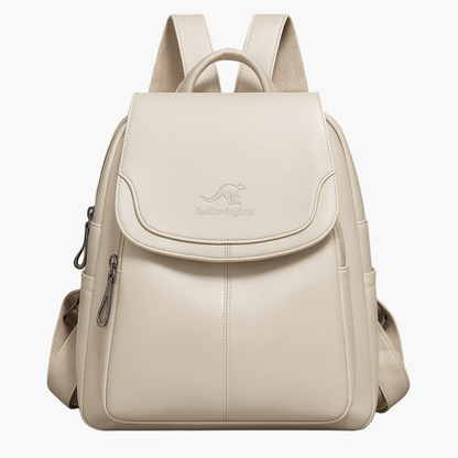 Damen Eleganter Anti-Diebstahl Leder Rucksack für Alltag, Reisen und Business