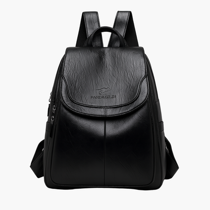 Damen Eleganter Anti-Diebstahl Leder Rucksack für Alltag, Reisen und Business