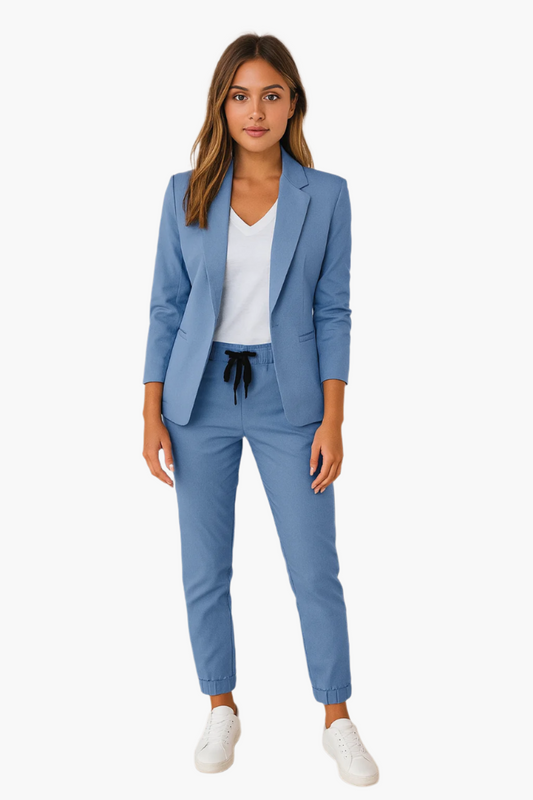 Damen Business Jogginganzug – Eleganter Blazer und Hose Set für Büro & Freizeit