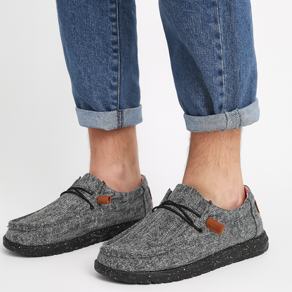 Herren Slip-On Loafer für Freizeit und Alltag – Komfortabler Canvas Slipper