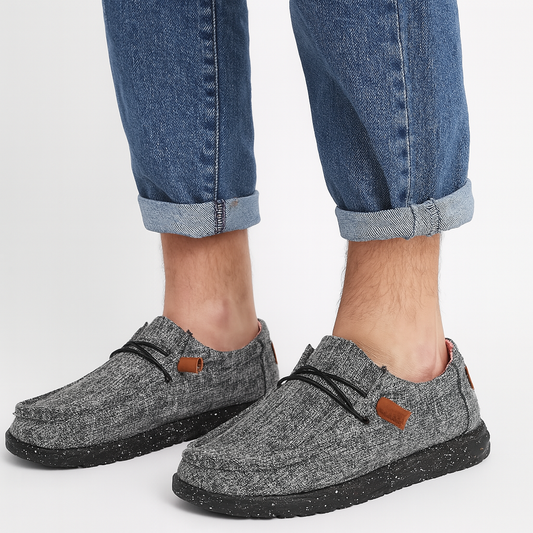 Herren Slip-On Loafer für Freizeit und Alltag – Komfortabler Canvas Slipper