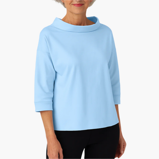 Elegantes Damen-Oberteil mit hohem Kragen – Stilvolles Basic für Alltag & besondere Anlässe