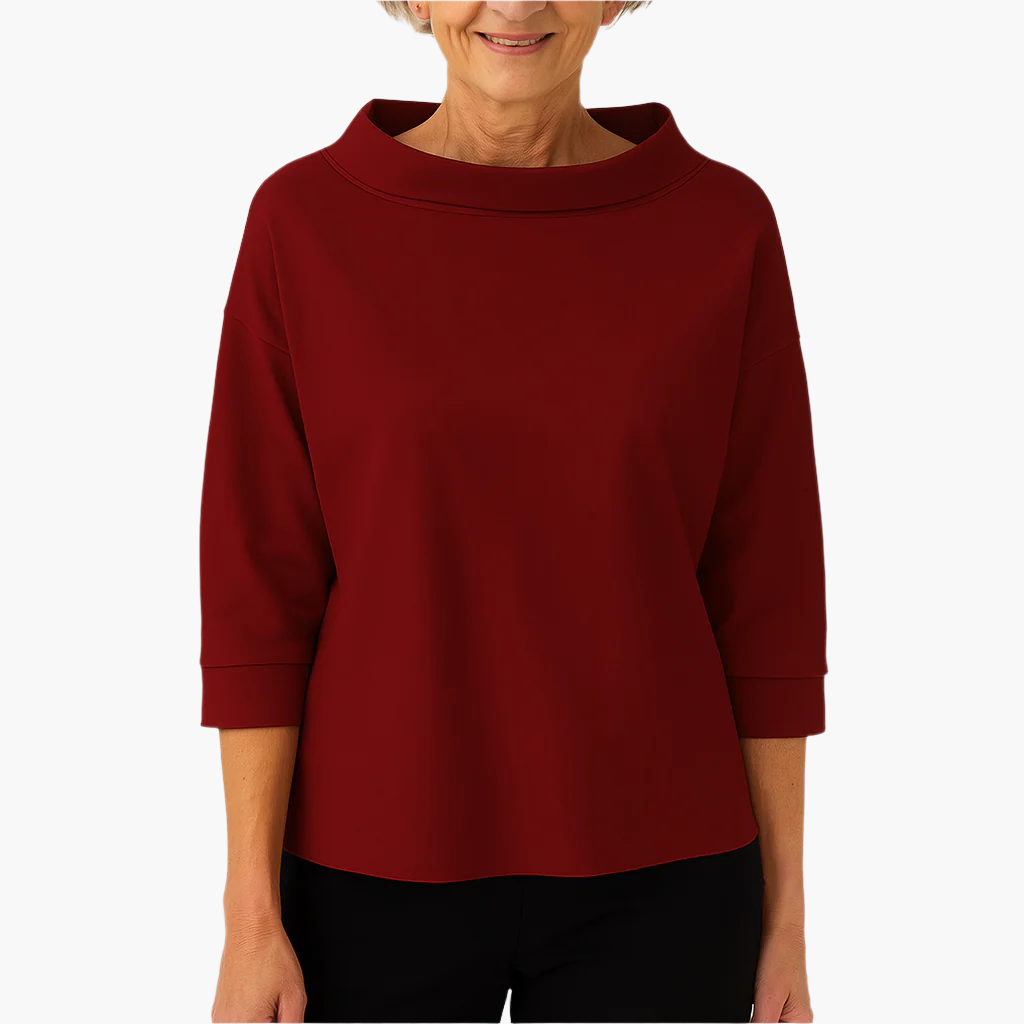 Elegantes Damen-Oberteil mit hohem Kragen – Stilvolles Basic für Alltag & besondere Anlässe