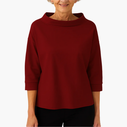 Elegantes Damen-Oberteil mit hohem Kragen – Stilvolles Basic für Alltag & besondere Anlässe