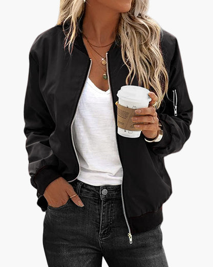 Damen Bomberjacke im klassischen Stil für lässige und elegante Outfits