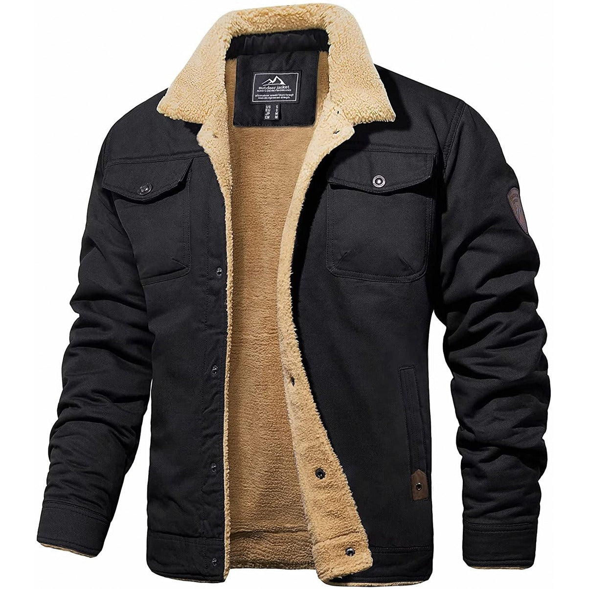 Herren Vintage Bomberjacke mit Teddyfutter – Stilvolle Winterjacke für Freizeit & Alltag