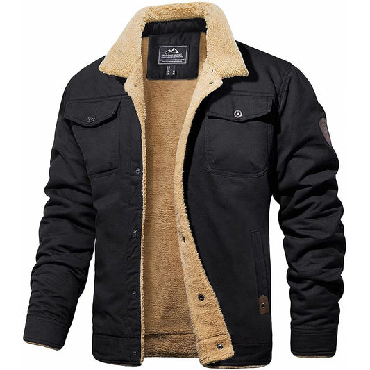 Herren Vintage Bomberjacke mit Teddyfutter – Stilvolle Winterjacke für Freizeit & Alltag
