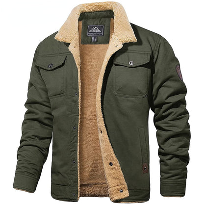 Herren Vintage Bomberjacke mit Teddyfutter – Stilvolle Winterjacke für Freizeit & Alltag