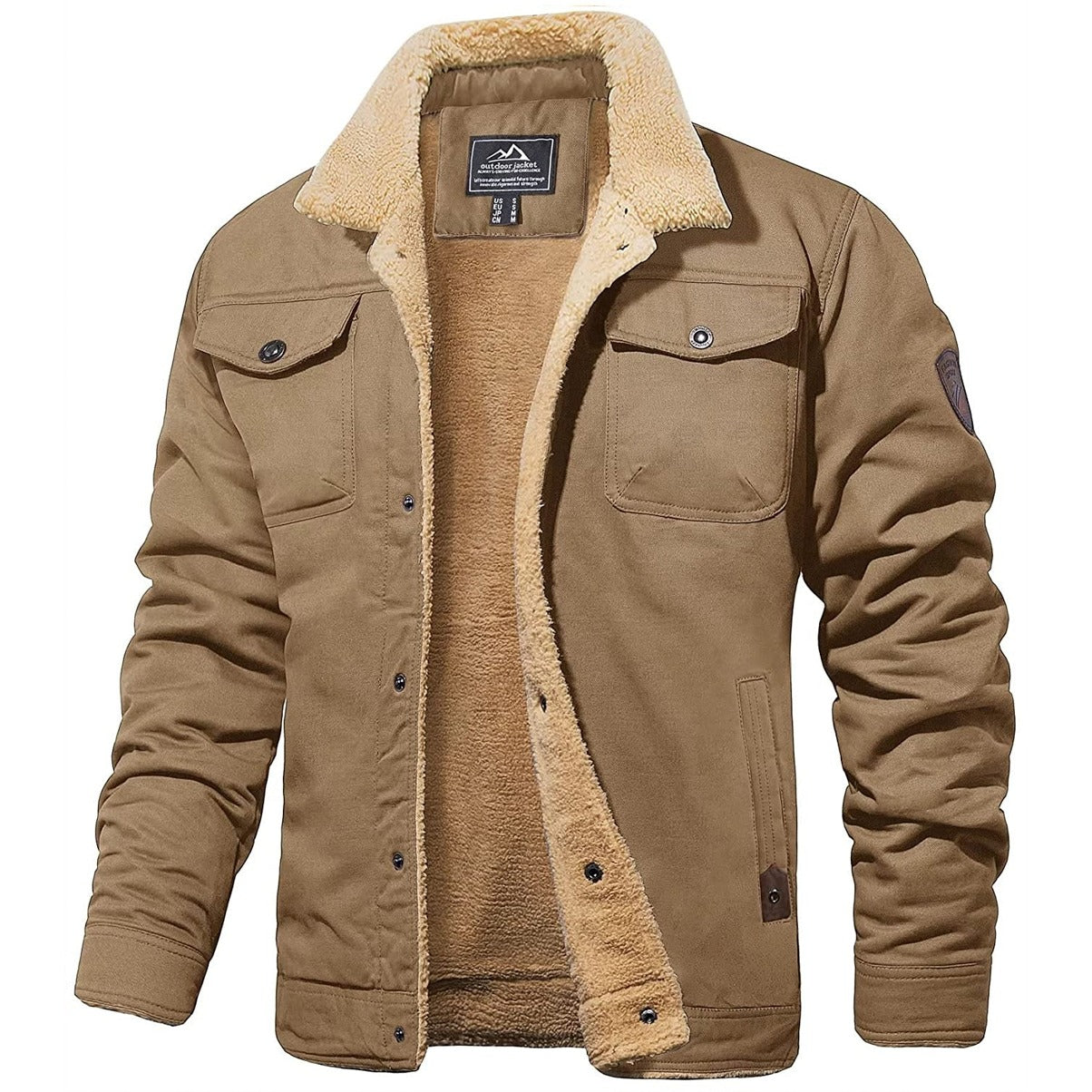 Herren Vintage Bomberjacke mit Teddyfutter – Stilvolle Winterjacke für Freizeit & Alltag