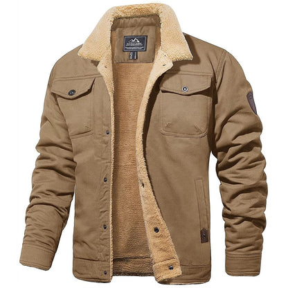 Herren Vintage Bomberjacke mit Teddyfutter – Stilvolle Winterjacke für Freizeit & Alltag