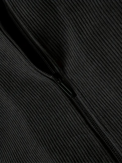 Herren Winterjacke im Cord-Look – Lässige Outdoor Übergangsjacke mit Teddyfutter