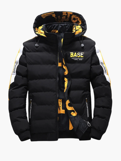 Herren Winter Steppjacke Urban Style mit Kapuze – Streetwear Trendjacke für kalte Tage