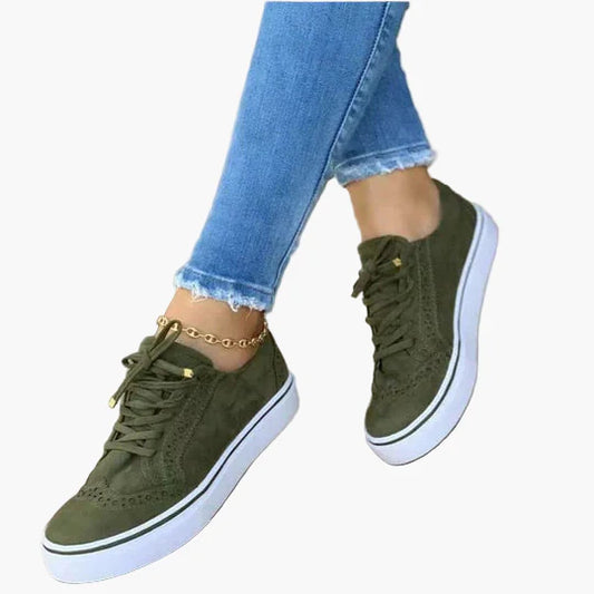 Damen Orthopädische Schnürsneaker – Bequeme Alltagsschuhe mit modernem Design
