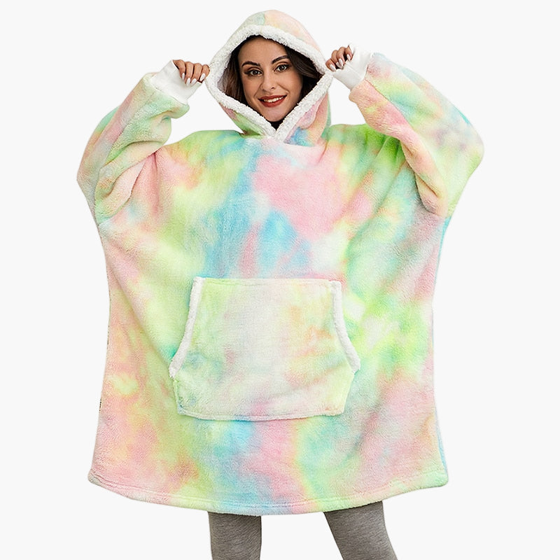 Unisex Kuschelige Übergrößen-Hoodie-Decke – Perfekt zum Loungen & Entspannen