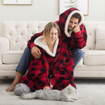 Unisex Kuschelige Übergrößen-Hoodie-Decke – Perfekt zum Loungen & Entspannen