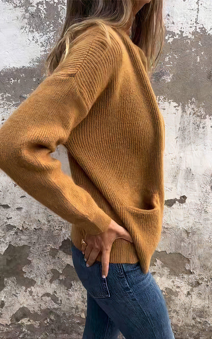 Damen Strickjacke mit Reißverschluss – Stilvolles Alltags-Cardigan für Freizeit & Büro