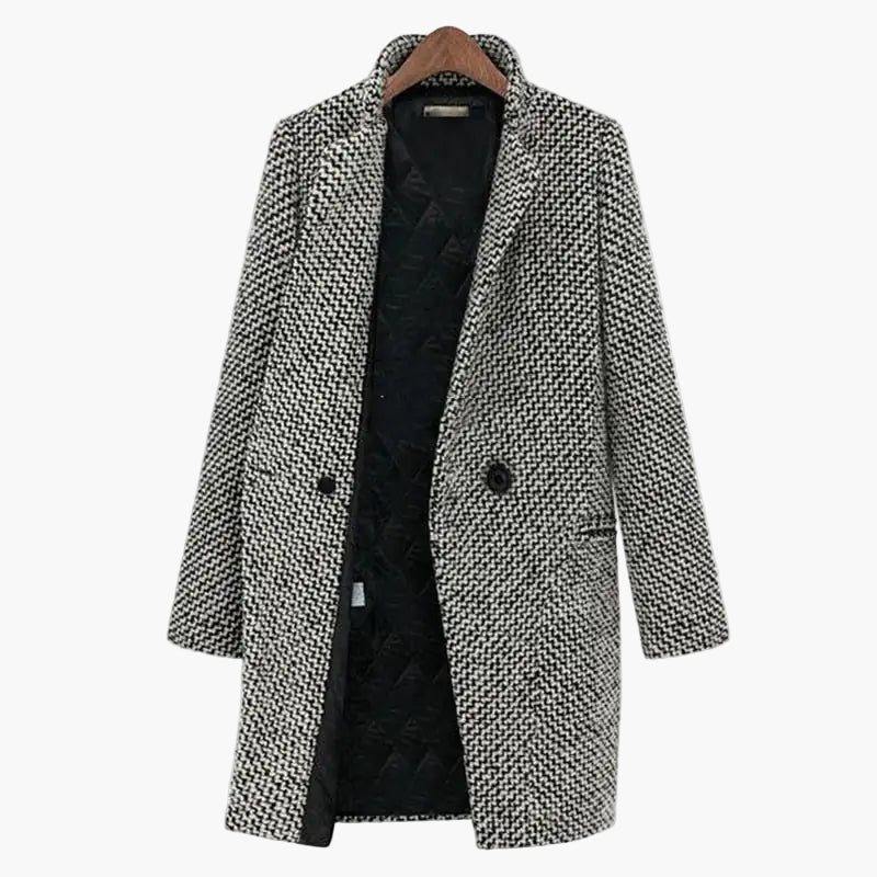 Damen Wollmantel im eleganten Business-Stil – Herbst/Winter Übergangsmantel für Büro & Alltag