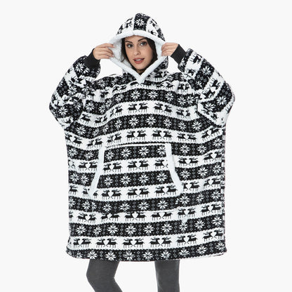 Unisex Kuschelige Übergrößen-Hoodie-Decke – Perfekt zum Loungen & Entspannen
