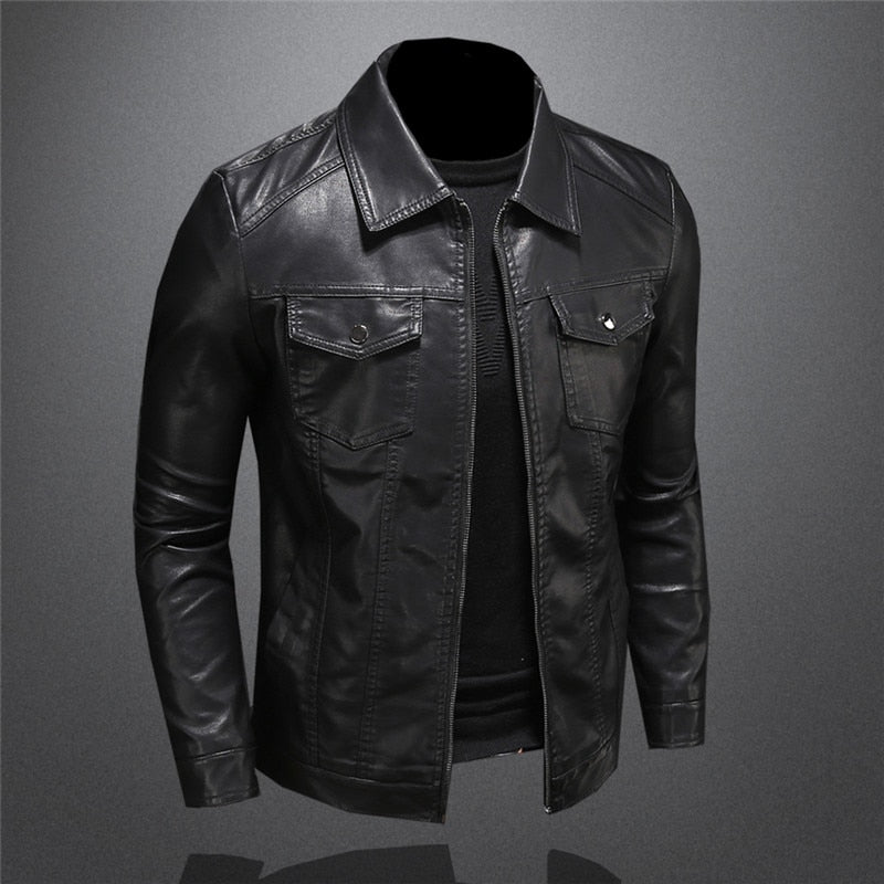 Herren Lederjacke im klassischen Design für stilvollen Alltag und besondere Anlässe