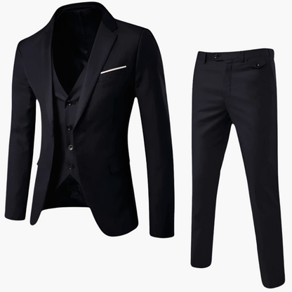 Herren Anzug Dreiteilig Klassisch Business & Hochzeit – Eleganter Anzug mit Weste