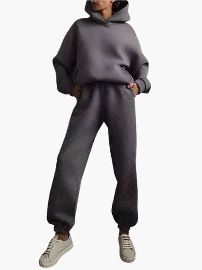 Damen Kapuzenpullover & Jogginghose Set – Lässiges Winter-Outfit für Zuhause & Freizeit