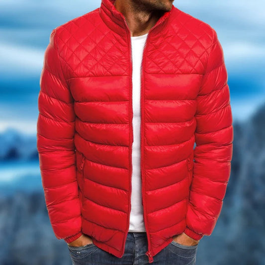 Herren Steppjacke für Outdoor, Wind- und Wasserdicht, Eleganter Style – Perfekt für wechselhaftes Wetter