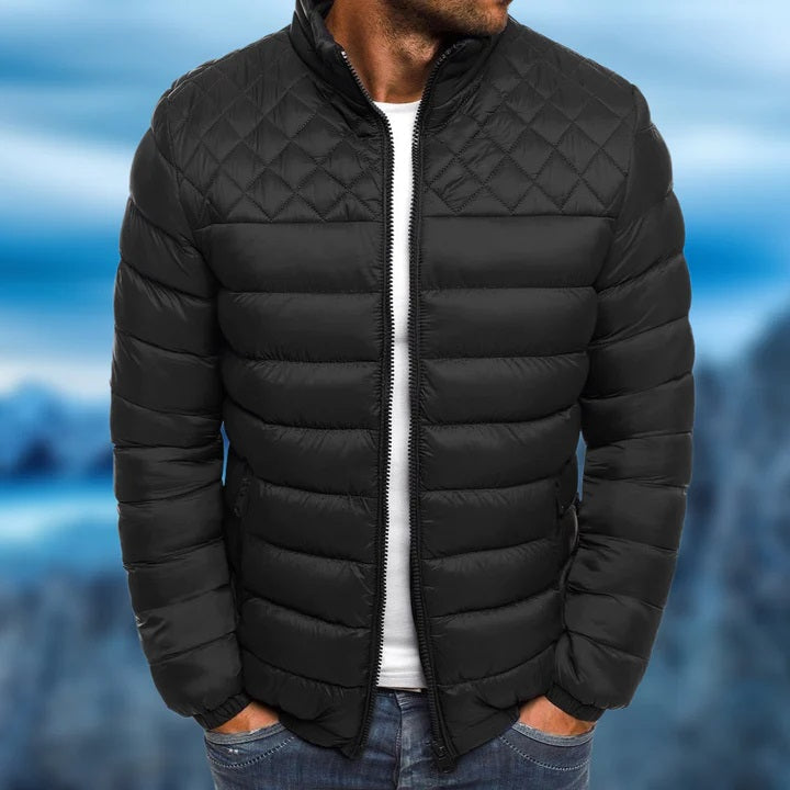 Herren Steppjacke für Outdoor, Wind- und Wasserdicht, Eleganter Style – Perfekt für wechselhaftes Wetter