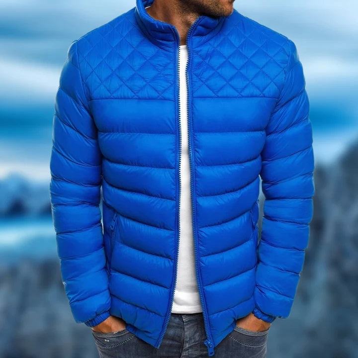 Herren Steppjacke für Outdoor, Wind- und Wasserdicht, Eleganter Style – Perfekt für wechselhaftes Wetter