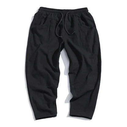 Herren Relaxed Fit Sommerhose – Cropped Leinen Style für Freizeit & Alltag