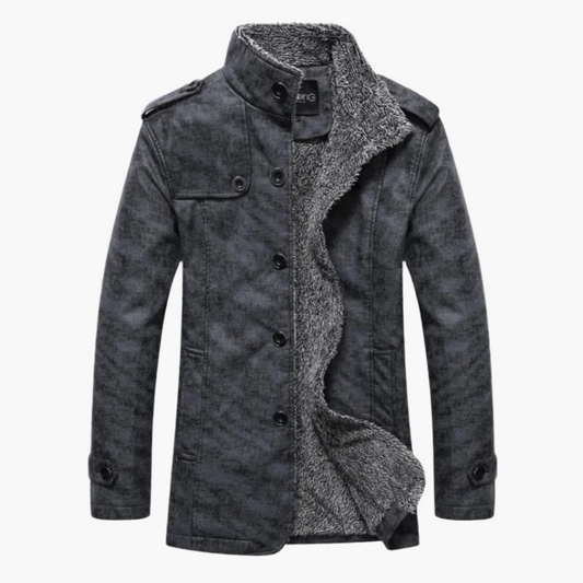 Herren Winterjacke mit Fleecefutter – Modischer Mantel im Casual-Look für Alltag und Freizeit