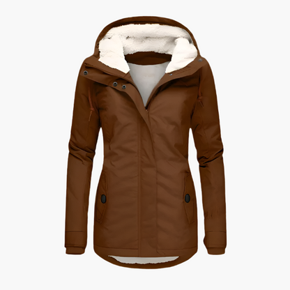 Damen Wintermantel mit Kapuze – Wasserdichte Outdoorjacke für Alltag und Freizeit