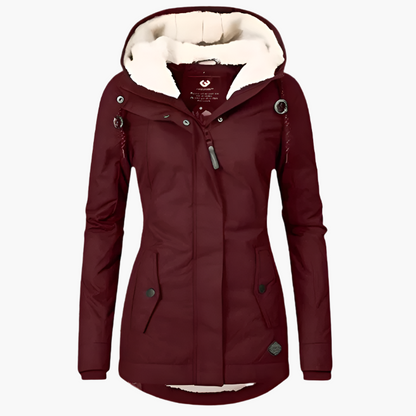 Damen Wintermantel mit Kapuze – Wasserdichte Outdoorjacke für Alltag und Freizeit