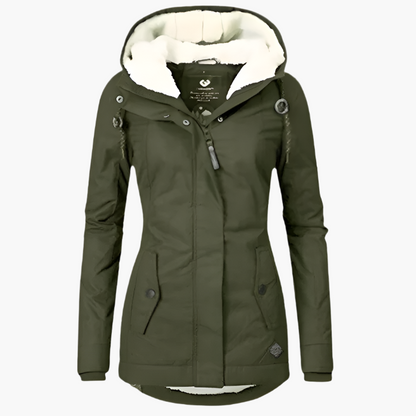 Damen Wintermantel mit Kapuze – Wasserdichte Outdoorjacke für Alltag und Freizeit