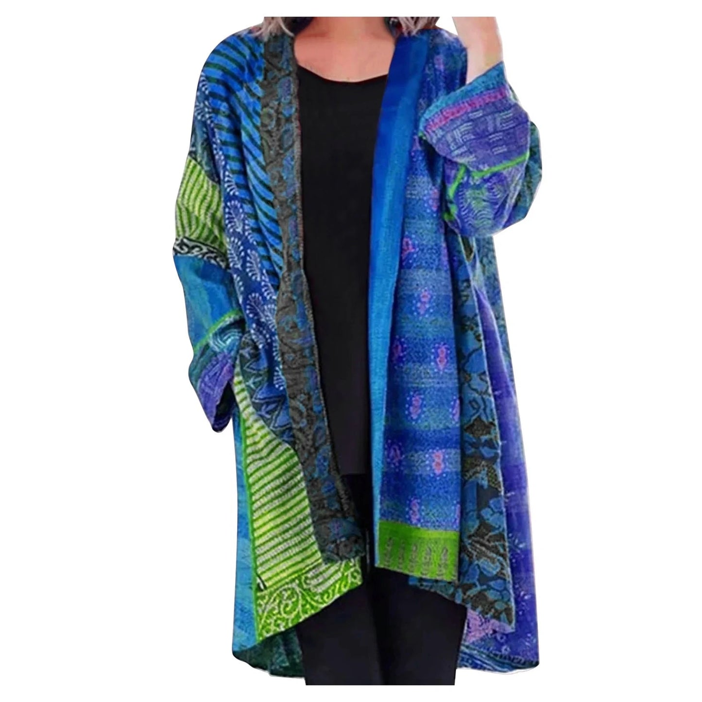 Damen Vintage Kimono Cardigan – Boho Style für Freizeit und Alltag