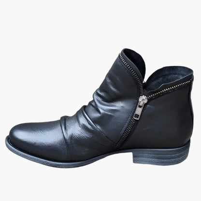 Damen Stiefeletten für Herbst und Winter – Modische Komfort-Boots mit Reißverschluss