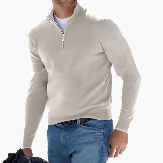 Herren Strickpullover mit Reißverschluss – Moderner Freizeit-Look