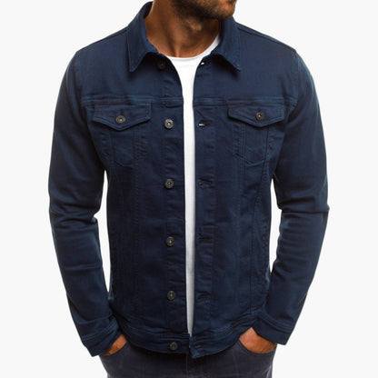 Herren Jeansjacke Slim Fit – Alltag, Arbeit & Freizeit, moderner Look