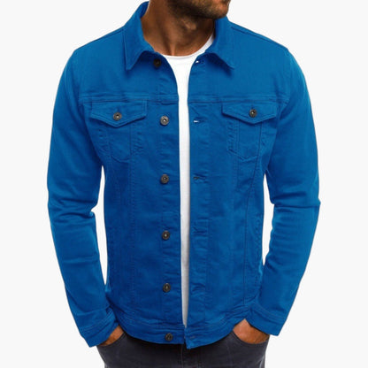 Herren Jeansjacke Slim Fit – Alltag, Arbeit & Freizeit, moderner Look