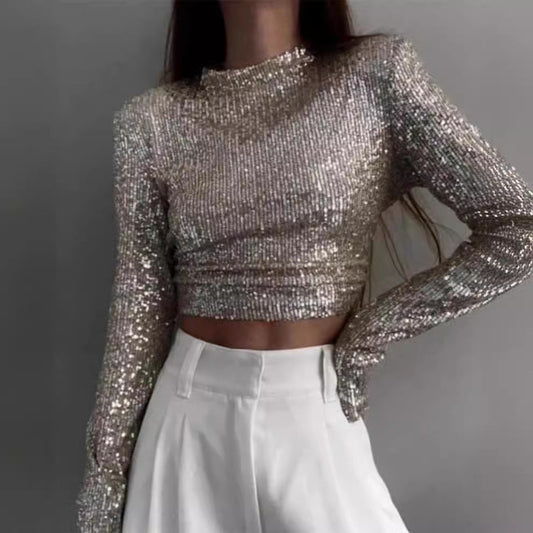 Grace – Langarm Pullover mit Pailletten für Damen