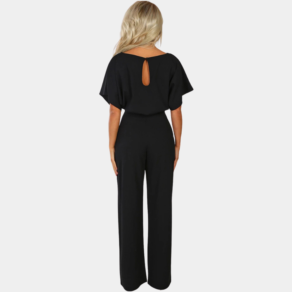 Damen Jumpsuit Elegant Weit Bein mit Taillengürtel – Stilvolle Einteiler für Freizeit und besondere Anlässe
