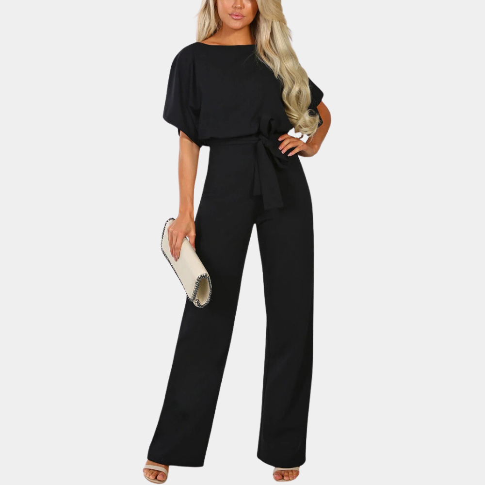 Damen Jumpsuit Elegant Weit Bein mit Taillengürtel – Stilvolle Einteiler für Freizeit und besondere Anlässe