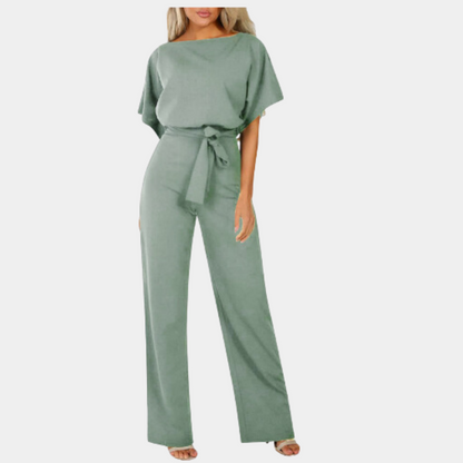 Damen Jumpsuit Elegant Weit Bein mit Taillengürtel – Stilvolle Einteiler für Freizeit und besondere Anlässe