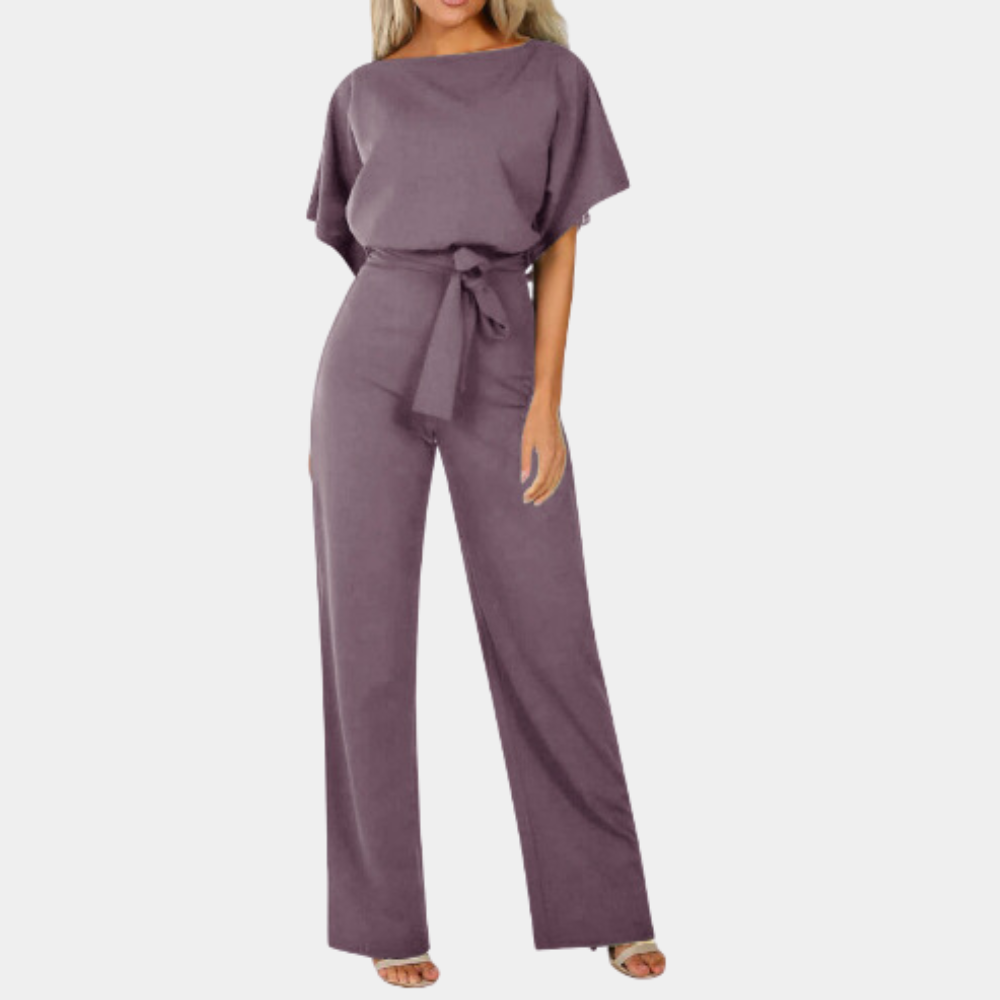 Damen Jumpsuit Elegant Weit Bein mit Taillengürtel – Stilvolle Einteiler für Freizeit und besondere Anlässe