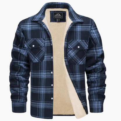 Herren Kariertes Fleecehemdjacke – Stilvolle Outdoor-Freizeitjacke für Herbst und Winter