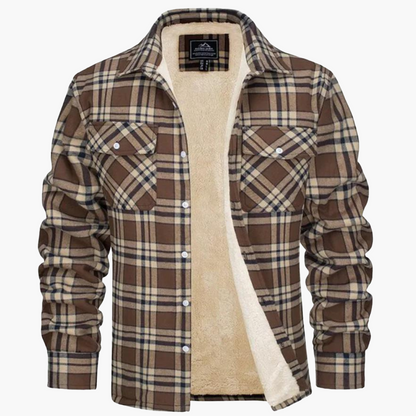Herren Kariertes Fleecehemdjacke – Stilvolle Outdoor-Freizeitjacke für Herbst und Winter