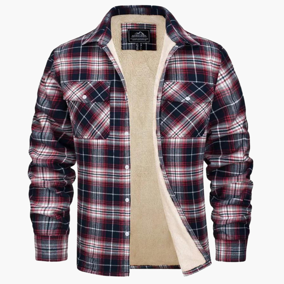 Herren Kariertes Fleecehemdjacke – Stilvolle Outdoor-Freizeitjacke für Herbst und Winter