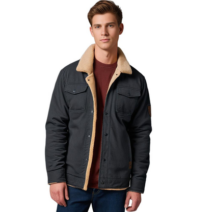 Herren Vintage Bomberjacke mit Teddyfutter – Stilvolle Winterjacke für Freizeit & Alltag