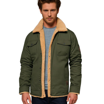 Herren Vintage Bomberjacke mit Teddyfutter – Stilvolle Winterjacke für Freizeit & Alltag