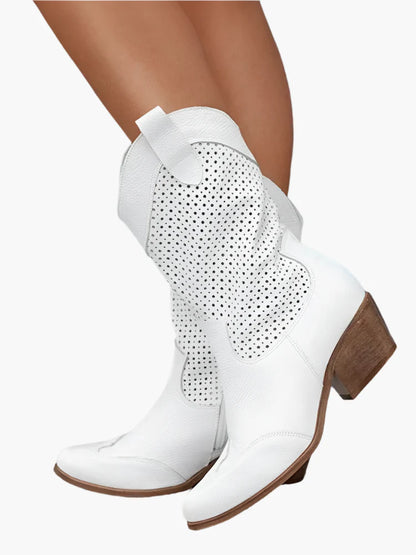 Damen Cowboy-Stiefel mit Reißverschluss – Modische Western Boots für Alltag und Freizeit
