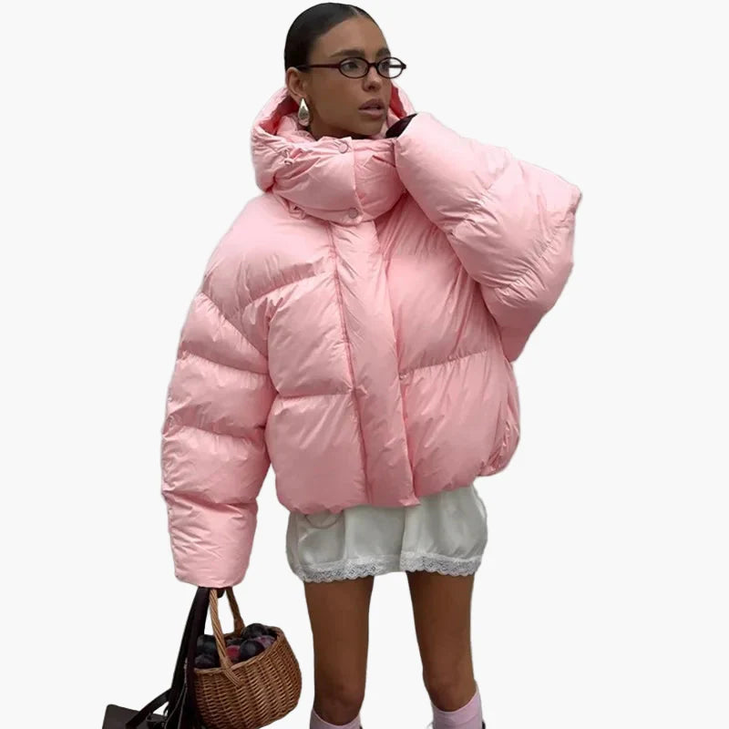 Damen Oversized Winter Steppjacke – Modische Puffjacke für Alltag und Freizeit